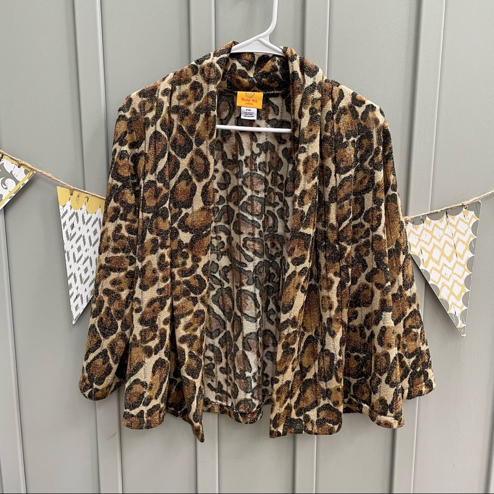 Ruby Rd. Petite Leopard Print Open Front Cardigan… - image 5